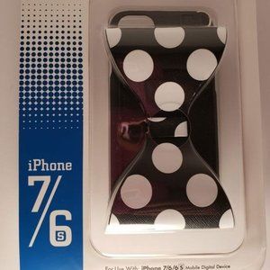 Disney Parks Minnie Mouse with White Polk Dot Black I-Phone Purse 7/6S